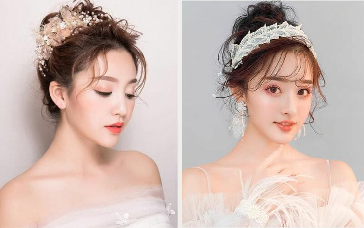 Tóc cô dâu đẹp kiểu Hàn Quốc