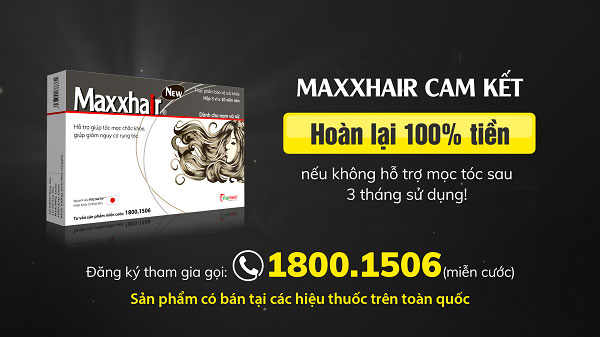 Maxxhair cam kết hoàn lại 100% tiền nếu không mọc tóc 1