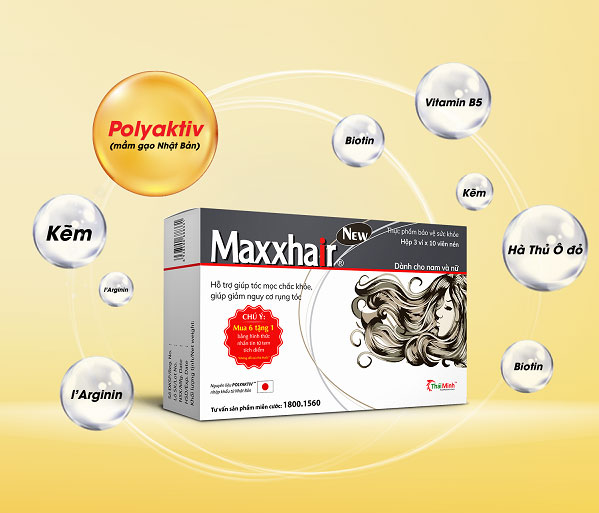 Maxxhair New – Ngăn ngừa rụng tóc, kích thích tóc mọc nhanh, khỏe, đẹp 1