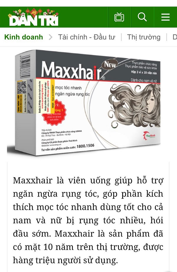 Maxxhair - Viên uống giúp tóc mọc nhanh chắc khỏe 4
