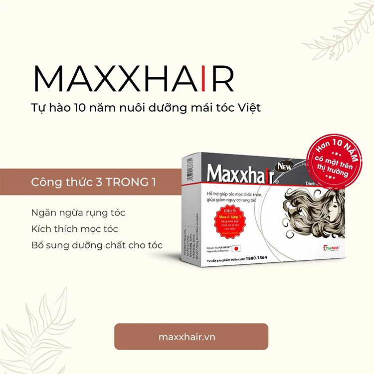 Kết hợp viên uống Maxxhair giúp tóc sạch dầu và kích thích mọc tóc 1