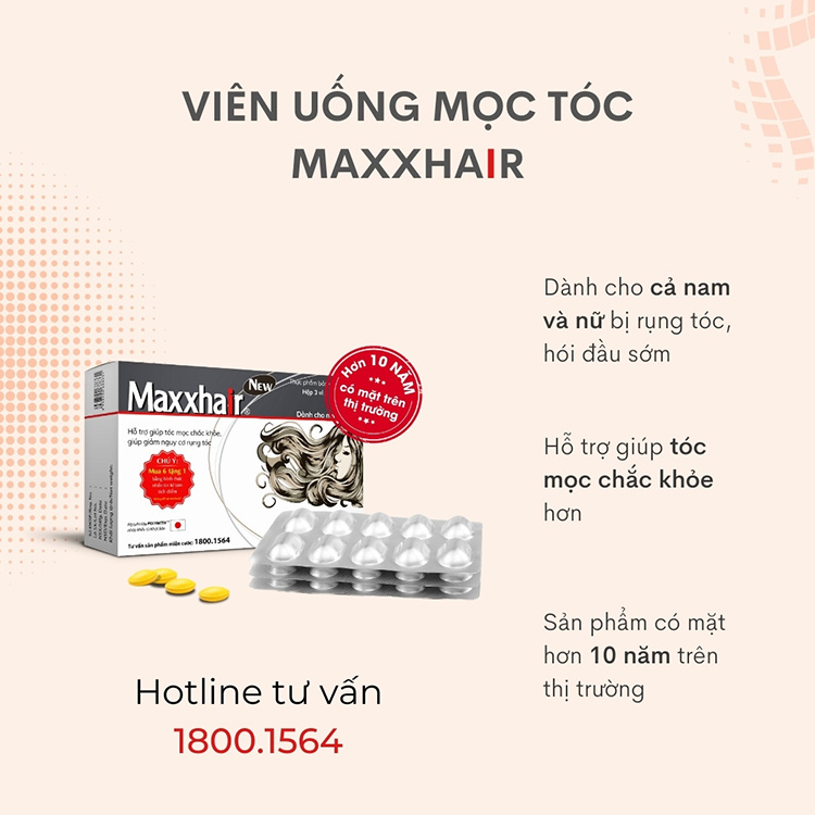 Viên uống Maxxhair - cải thiện tình trạng rụng tóc, kích thích mọc tóc 1